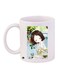 Anime Girl Printed Ceramic Coffee Mug White/Blue/Green