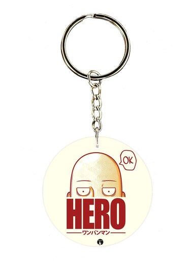 Double Sided Anime One Punch Man Hero Printed Keychain