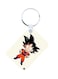 2-In-1 Dragon Ball Printed Keychain And Necklace White/Black/Red