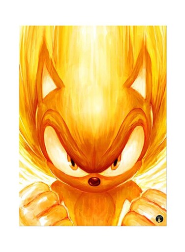 Video Game Sonic Metal Plate Poster Multicolour 15x20centimeter