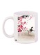 Floral Printed Coffee Mug White/Pink/Black 11ounce