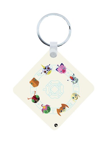 Digimon Anime Wooden Keychain