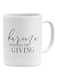 Karma Rewards The Giving Printed Mug White/Black