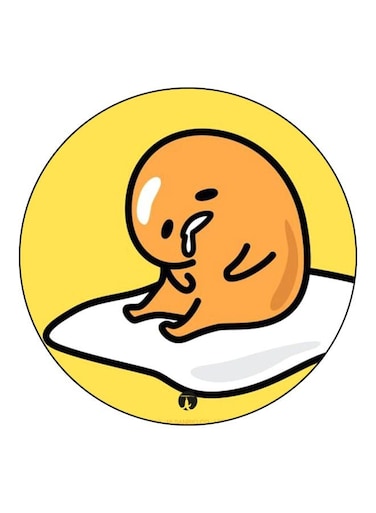 Cartoon Printed Fridge Magnet Yellow/White/Black 5.5cm
