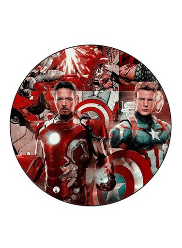Iron Man And Captain America Printed Fridge Magnet Multicolour