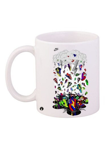 Shoes Printed Coffee Mug White/Red/Black