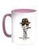 Army Guy Printed Coffee Mug Pink/White/Beige 11ounce