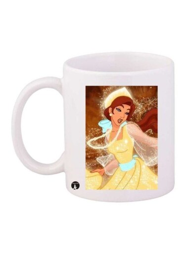 Anastasia Printed Mug White/Yellow/Brown