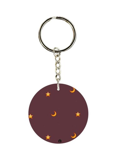 Star Printed Double Sided Keychain