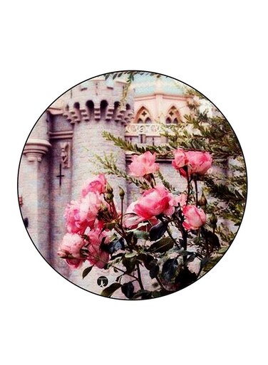 Flower Printed Fridge Magnet Multicolour 5.5 x 5.5cm