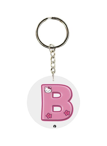 Alphabet B Kitty Cartoon Themed Keychain