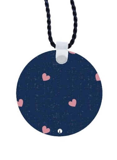 Heart Printed Car Mirror Pendant