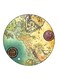 Map Printed Fridge Magnet Round Multicolour