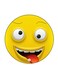 Funny Face Printed Fridge Magnet Round Multicolour