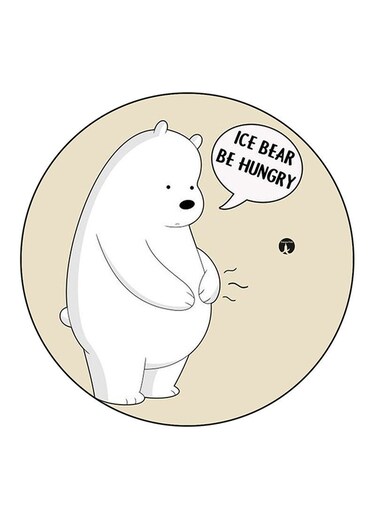 We Bare Bears Printed Fridge Magnet Round Multicolour