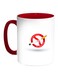 No Smoking Printed Coffee Mug Red/White/Yellow