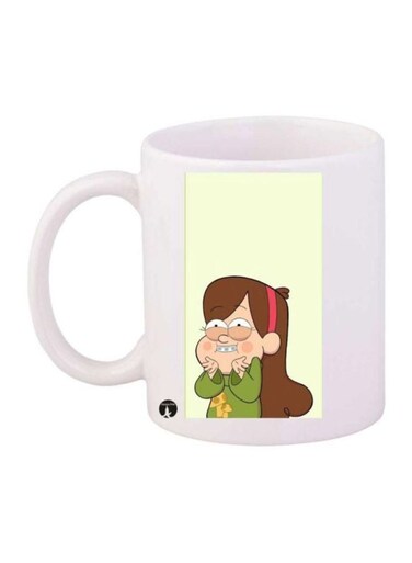 Gravity Falls Printed Coffee Mug White/Brown/Green