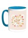 Happy Mother'S Day Printed Coffe Mug White/Turquoise/Pink