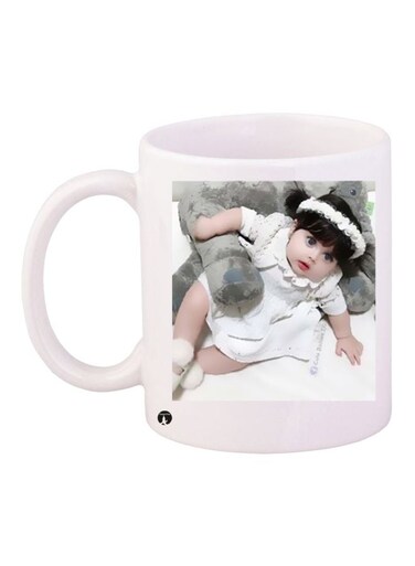 Baby Girl Printed Coffee Mug White/Black/Grey 11ounce