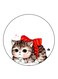 A Cat Printed Fridge Magnet Multicolour