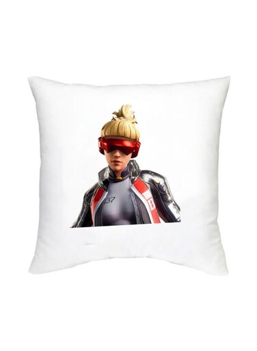 Fortnite Printed Decorative Cushion White/Beige/Red 16x16inch