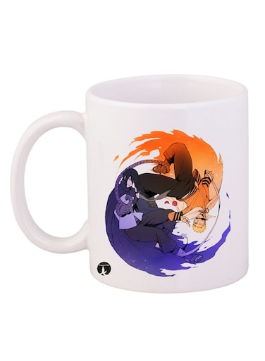 Naruto Anime Printed Coffee Mug White/Purple/Orange