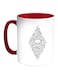Bones And Skull Printed Coffee Mug Red/White/Black 11ounce