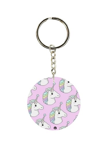 Unicorn Printed Single Sided Keychain