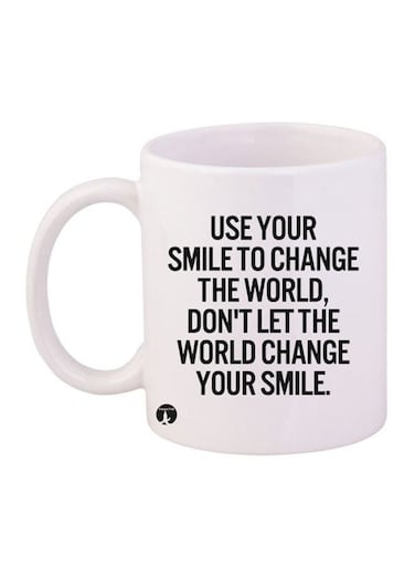 Printed Mug White Black 11ounce