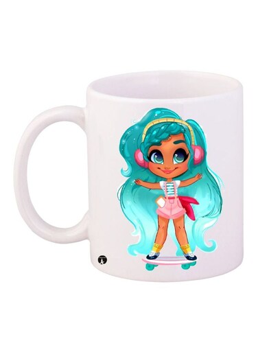 Anime Printed Coffee Mug White/Blue/Pink