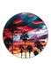 Nature Printed Fridge Magnet Round Multicolour