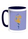 Dubai Printed Coffee Mug Blue/White/Yellow 11ounce