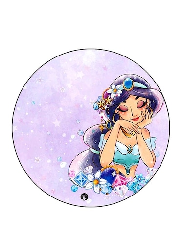 Girl Printed Fridge Magnet Multicolour 5.5 x 5.5cm