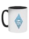 Bones And Skull Printed Coffee Mug Black/White/SkyBlue 325ml