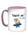 Cartoons Bear Driving An Airplane Printed Coffee Mug Pink/White/Blue