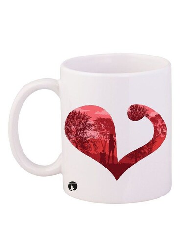Digimon Printed Mug White/Red 12ounce