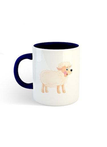 Eid Al-Adha Sheep Printed Mug White/Navy