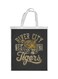 Tiger Image Printed Shopping Bag Black/White