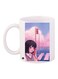 Girl Printed Coffee Mug White/Pink/Blue 11ounce
