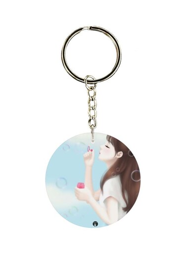 Girl Printed Keychain