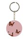 Flying Butterfly Printed Keychain