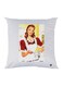Lady Printed Decorative Cushion polyester White/Yellow/Red 30x30cm