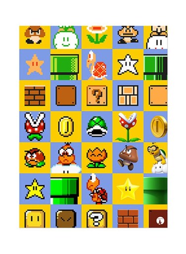 Video Game Super Mario Metal Plate Poster Multicolour 15x20centimeter
