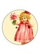 Girl Printed Fridge Magnet Multicolour
