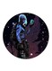 Space Printed Fridge Magnet Round Multicolour