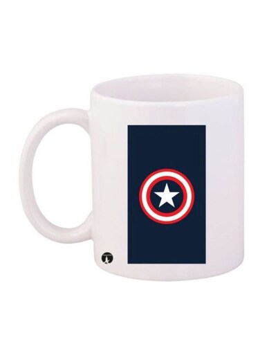 Captain America Printed Coffee Mug White/Blue/Red