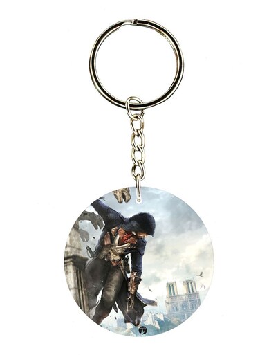 Keychain Of The Video Game Assasin's Creed ( 2 Sides)