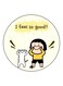 A Girl Printed Fridge Magnet Yellow/Black/White