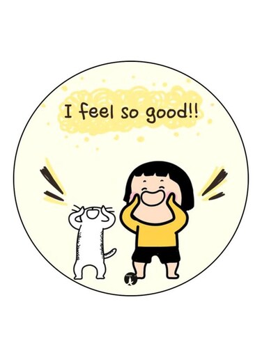 A Girl Printed Fridge Magnet Yellow/Black/White