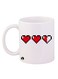 Hearts Design Mug White/Black/Red 11ounce